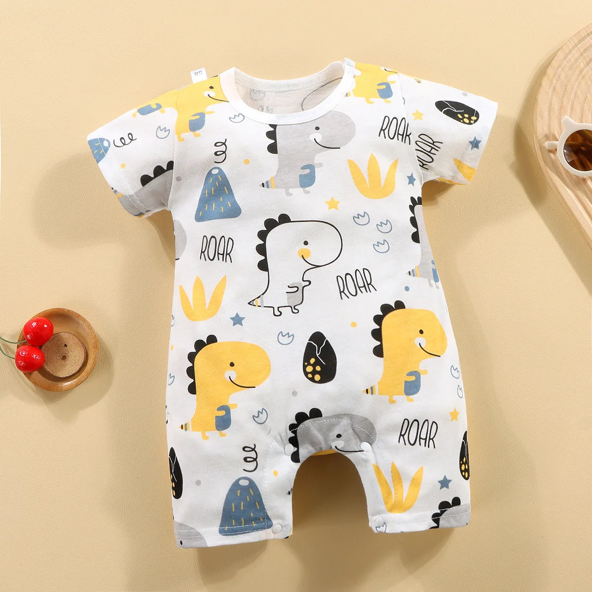 2025 Climbing Clothes Pure Cotton Summer New Version Of Male Baby Thin Female Short Sleeved Children Onesies Kids Clothes