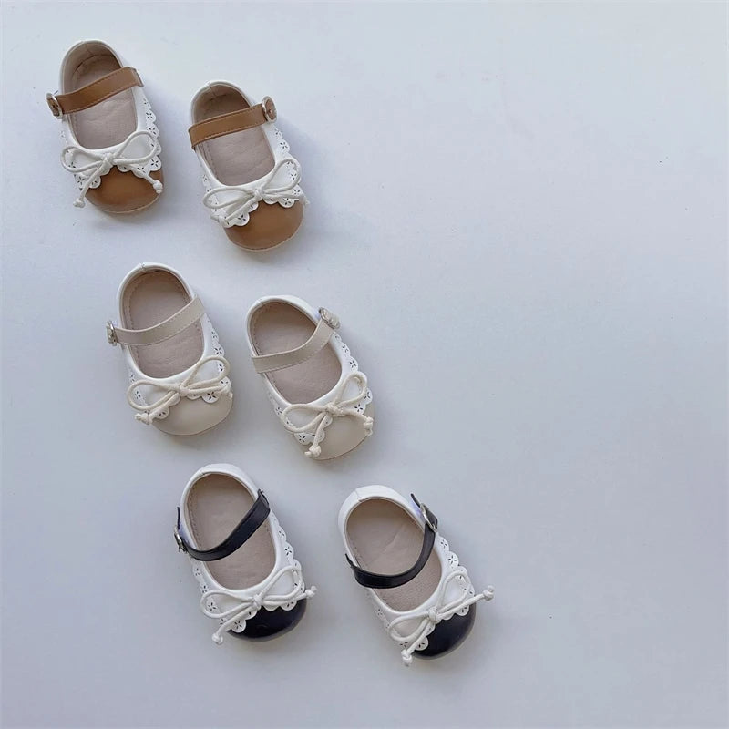 Baby Girls Walking Shoes Spring Autumn Newborn Shoes Infant Comfortable Soft Soled Toddler Kids Lace Bow Princess Shoes