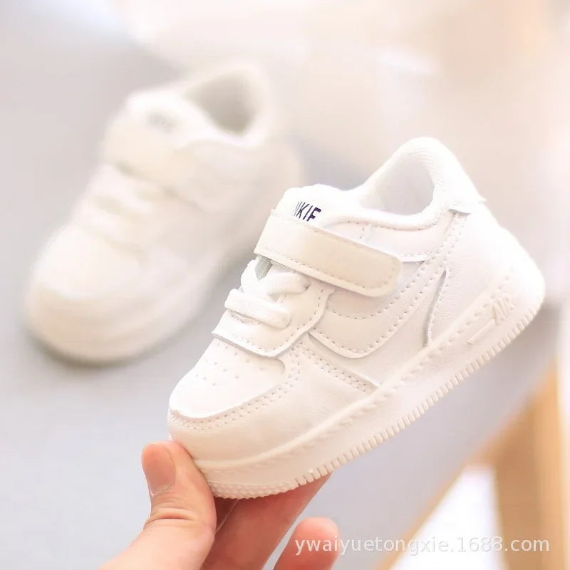 Sneakers for Babies Boys and Girls White Shoes Low-top Sneakers Student Shoes Children's Running Shoes Casual Shoes