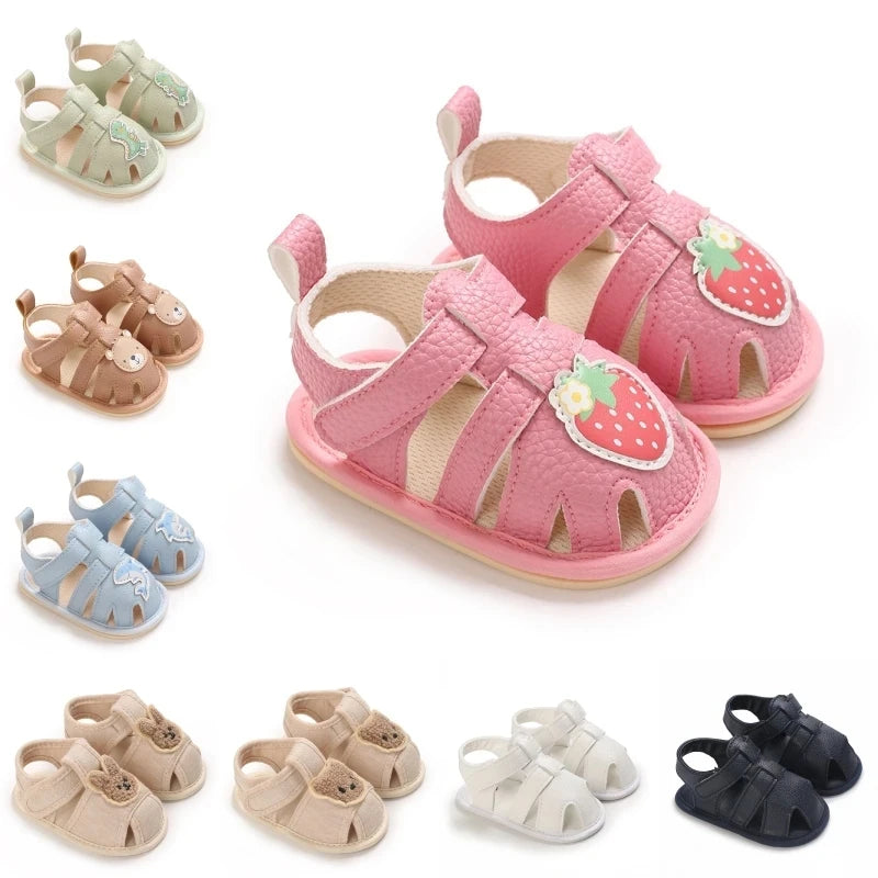 Summer sandals for baby boys and girls, breathable baby summer sandals, first walking shoes for newborns at 18 months old