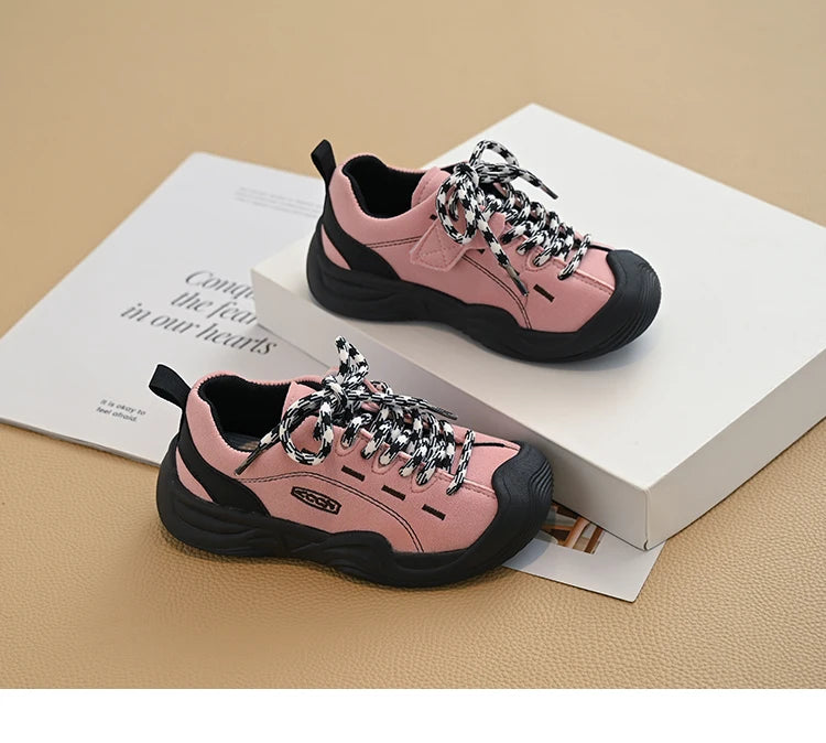 Baby Girls Boys Genuine Leather Sneakers Autumn Kids Casual Shoes Non-slip Soft Sole Infant Toddler Shoes Children Hiking Shoes
