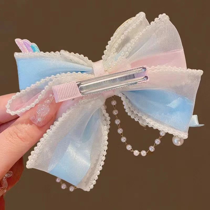 Fashion Princess Bow Hairpins Barrettes Children's Hair Accessories Cute Sweet Girls Hair Headdress