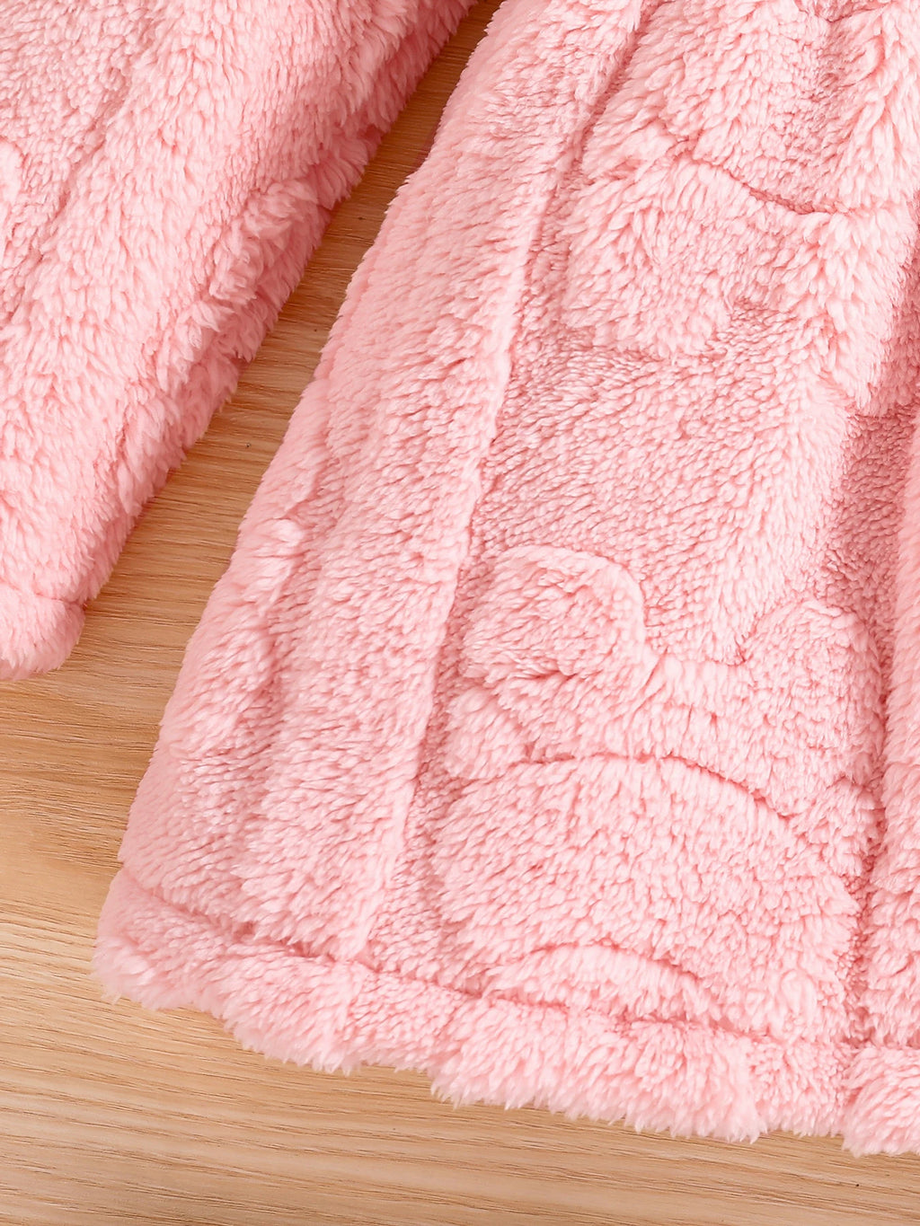 Abrigo de terciopelo rosa con capucha, cálido, casual, para el hogar, moda infantil de primavera y otoño para niñas 4-8Y1