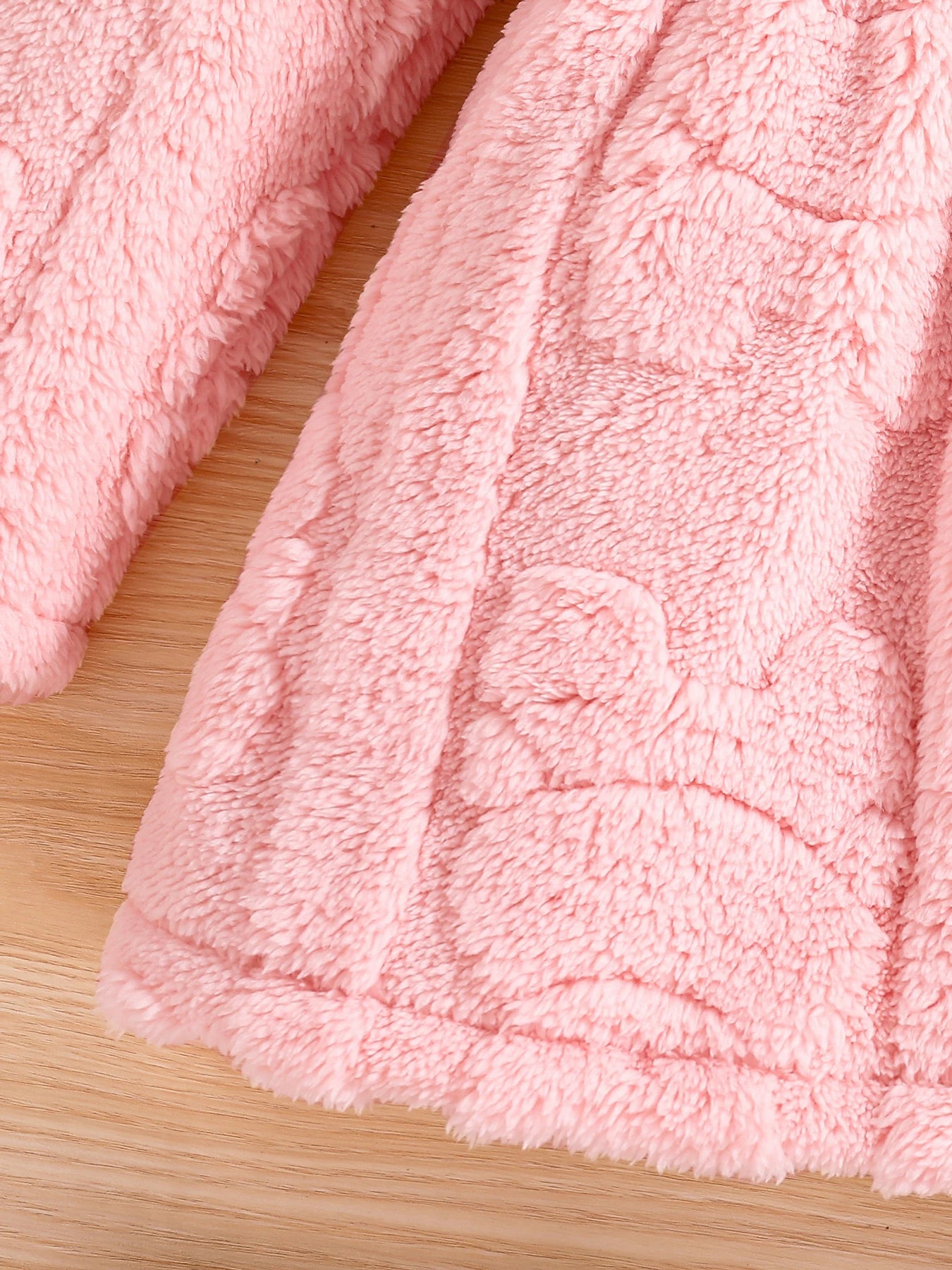 Abrigo de terciopelo rosa con capucha, cálido, casual, para el hogar, moda infantil de primavera y otoño para niñas 4-8Y1