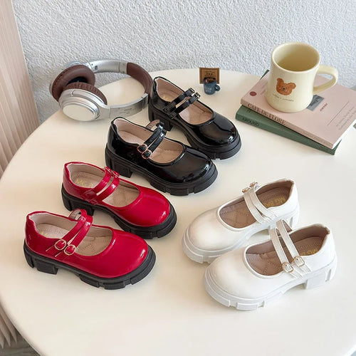 Children Leather Shoes for Girls 2025 Spring Autumn New Fashion Korean Style Soft Bottom Anti-slippery Versatile Mary Jane Shoes