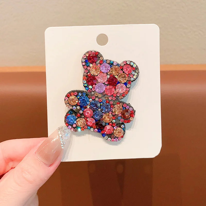 1PC New Princess Little Bear Girls Lovely Hairpins Children Headwear Hairgrip BB Hair Clips Barrettes Hair Accessories