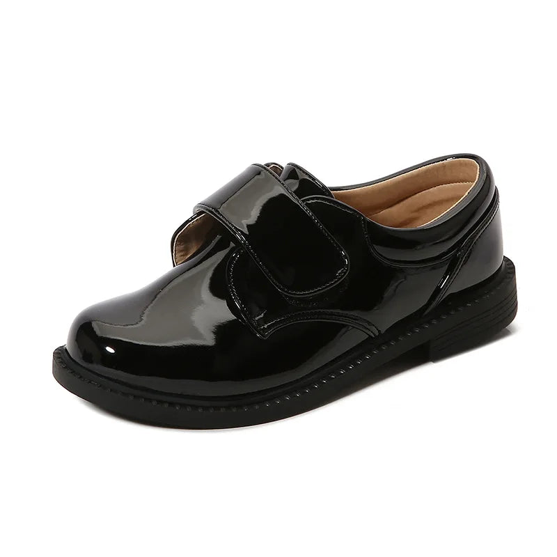 New Big Kids Loafers Boys Patent Leather Shoes Adult British Style Dress Shoes Men Casual Versatile Shoes Soft Sole Comfortable