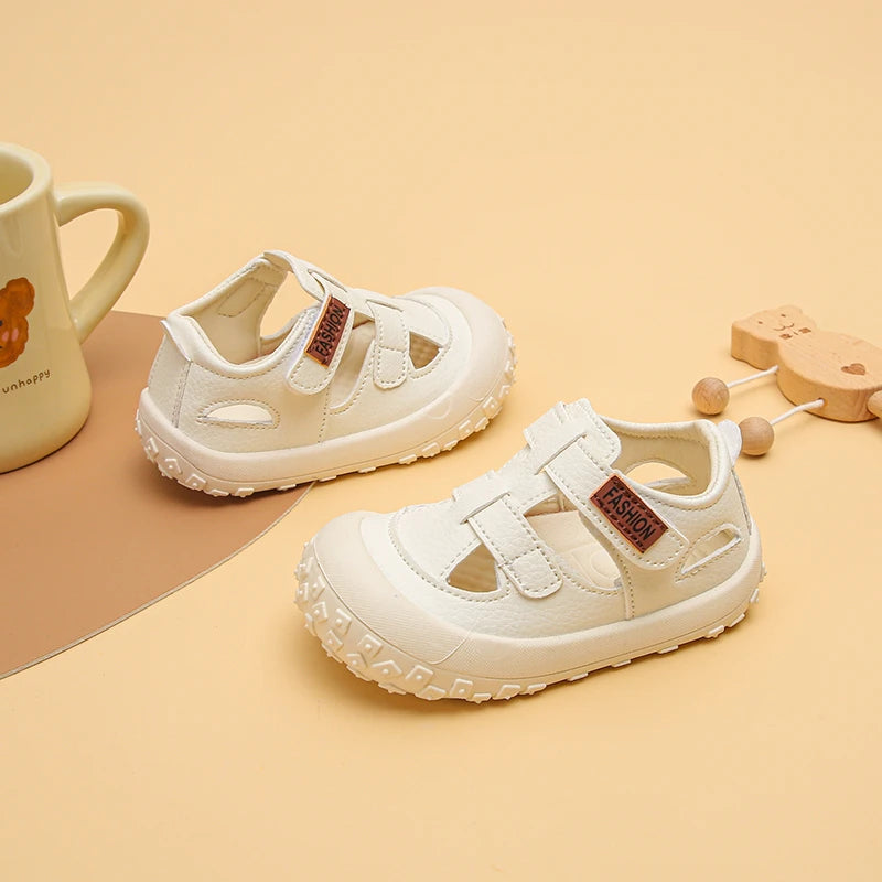 Baby Boys Girls Sporty Sandals 2026 New Summer Toddler Toes Capped Sandals Non-slip Simple Chic Versatile Outdoor Play Barefoot