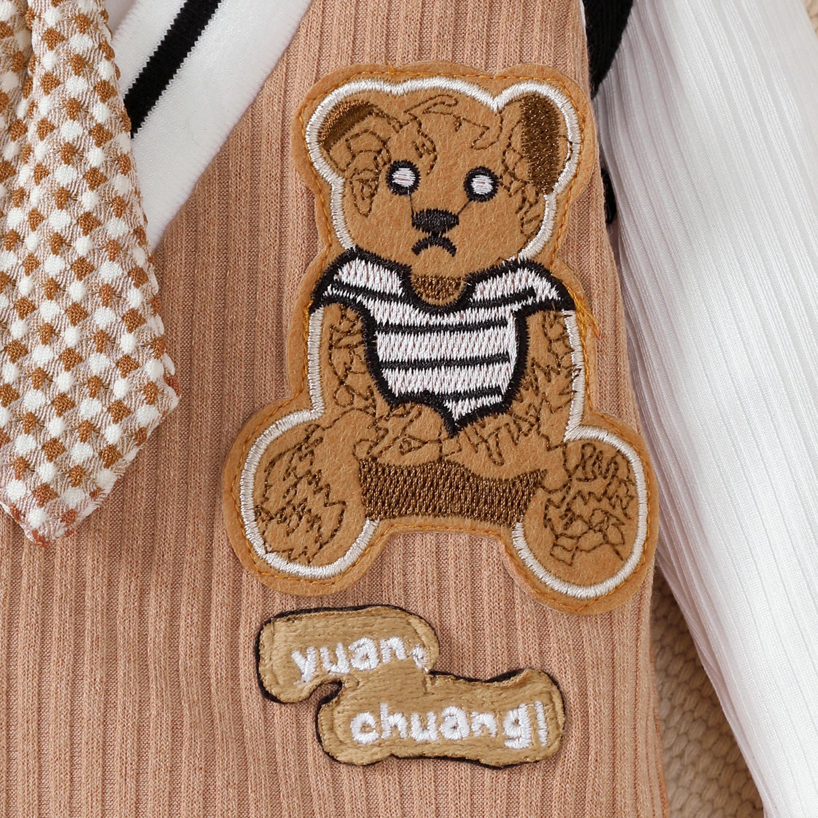 Baby Jungen Strampler "Kleiner Gentleman" Cartoon Teddybär Langarm Jumpsuit für 0-18 Monate Baby Jungen Geburtstagsparty Kostüme