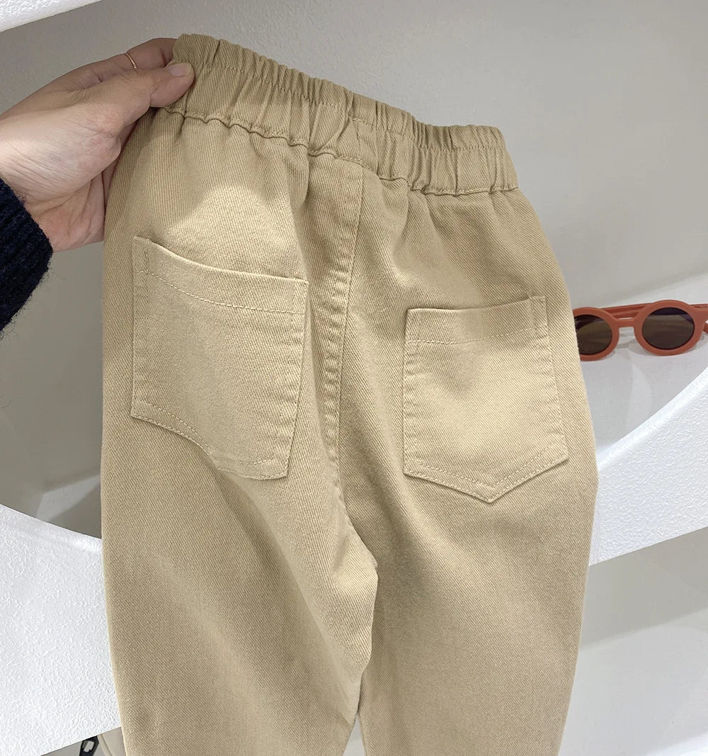 Pantalones de niño, pantalones de primavera y otoño, moda de otoño para niños grandes, estilo occidental, ropa de otoño para niños, pantalones casuales para niños, Bo