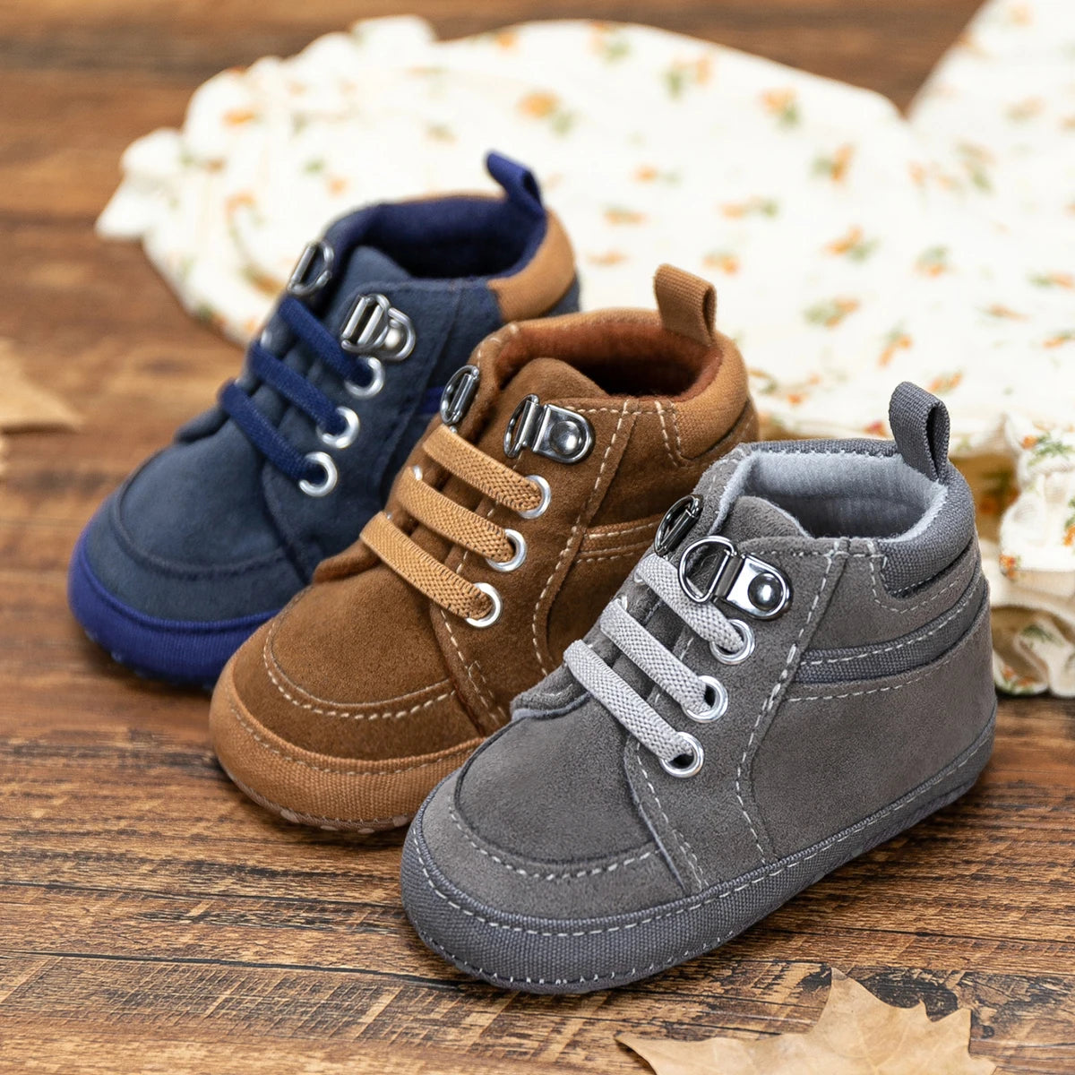 Baby-Sneaker, Kleinkind-Jungen-Mädchen-Sportschuhe, Kleinkind-Freizeitschuhe mit Baumwollsohle, rutschfeste PU-Lauflernschuhe, Krabbelschuhe, Basketballschuhe