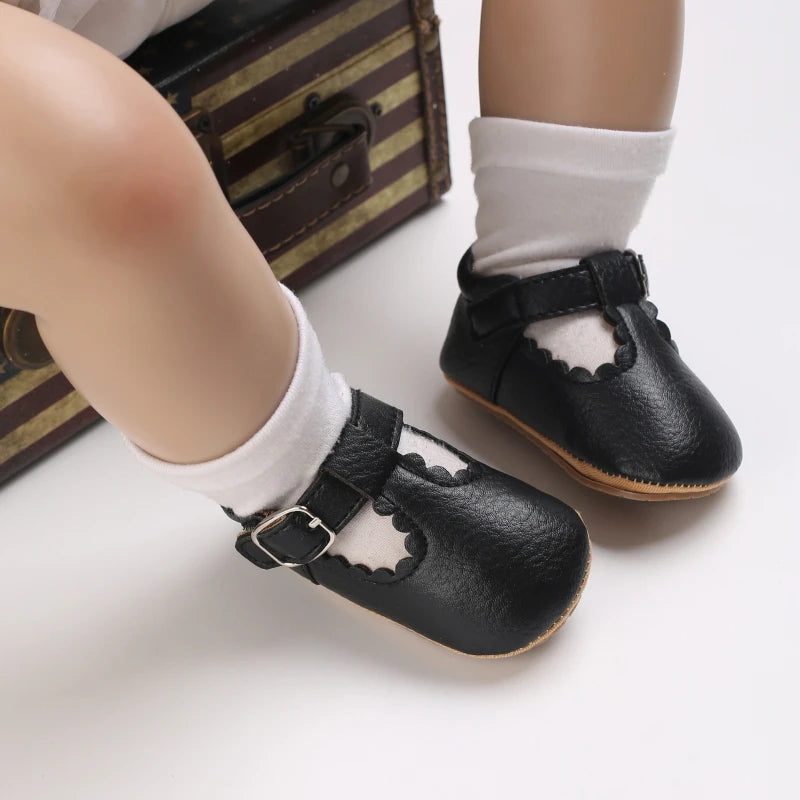 Zapatos de Bebé Clásicos Rayas Cuero Niño Niña Multicolor Suela de Goma Antideslizante Primeros Pasos Mocasines de Bebé
