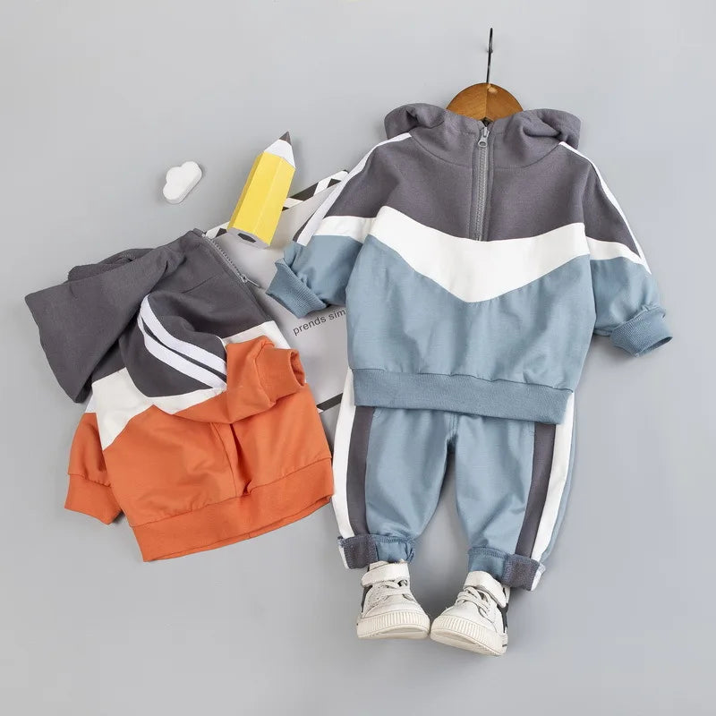 Conjunto de ropa para bebés y niñas pequeñas, primavera, otoño, pana, dibujos animados, conjuntos de ropa para niños, chaquetas con capucha y pantalones, traje para niños de 0 a 5 años