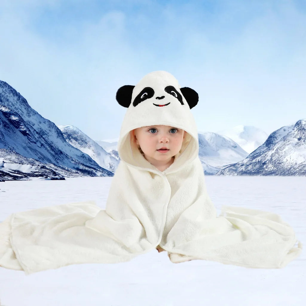 Cartoon Baby Bath Towel Infant Soft Bathrobe Hooded Swaddle Towel Blanket Kids Warm Sleeping Swaddle Wrap for Newborn Boys Girls