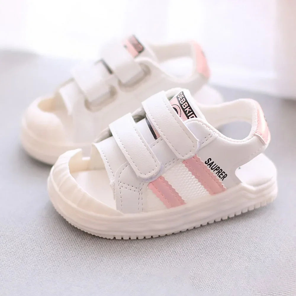 Fashion Baby Sandals Trendy Closed-Toe Sandals Children Toddler Walking Shoes Kids Outdoor Anti-Slip Soft and Comfortable Shoes