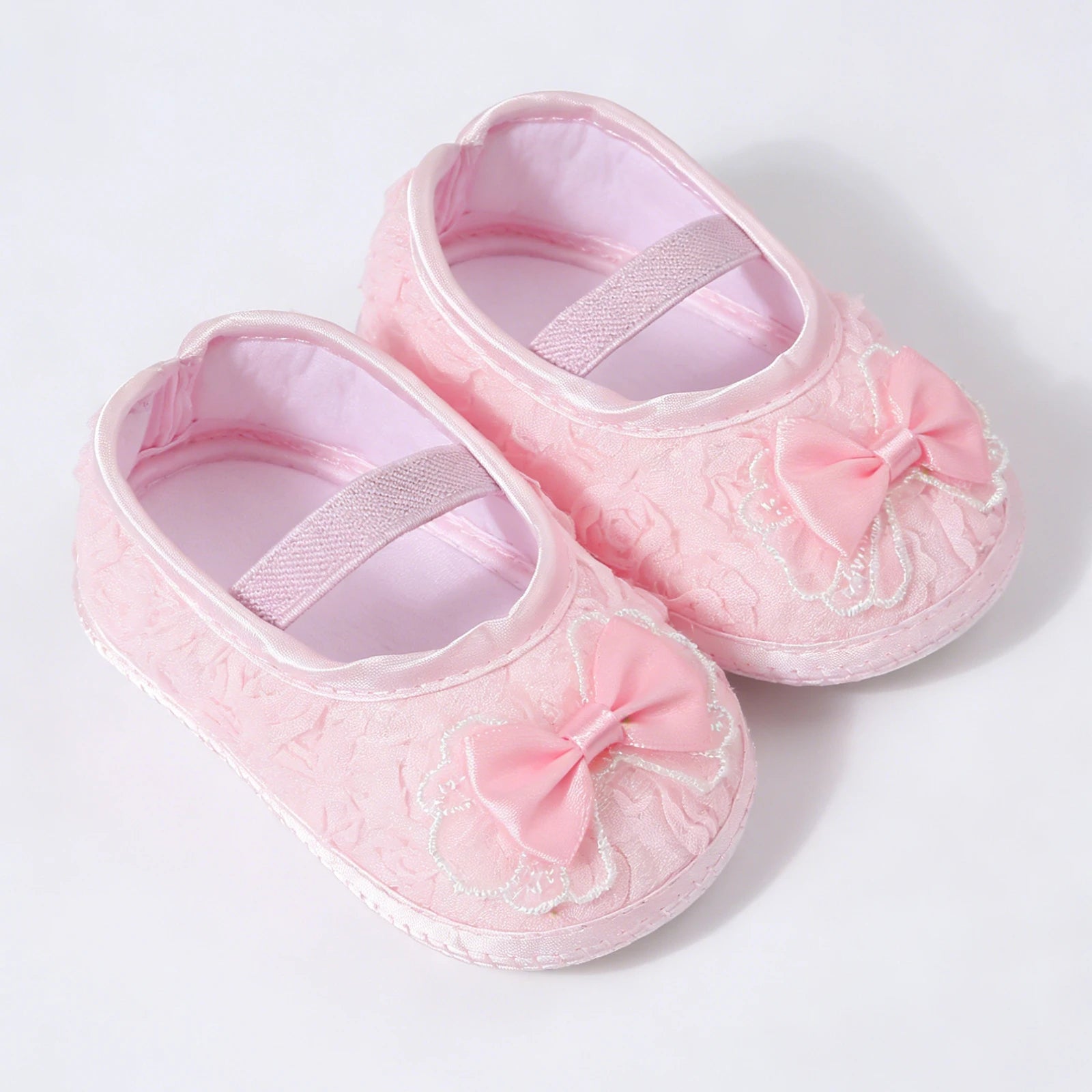 0-12months Baby Girls Shoes Soft First Walking Shoes  for infant girls Lace Bow Decorated Princess Shoes