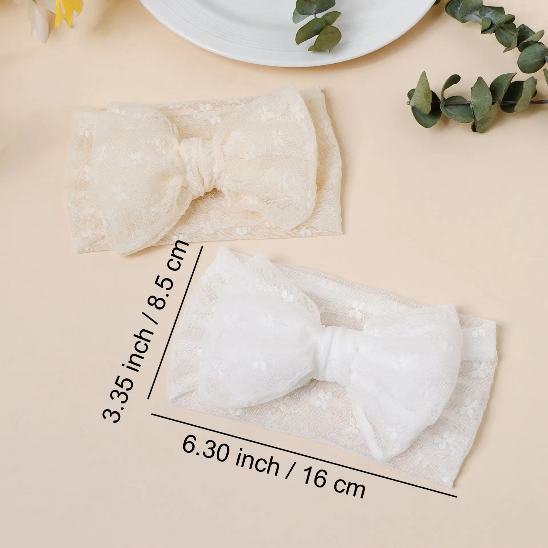 3pcs Baby Girl Headband Braised Mesh Double-layer Bow Headband Newborn Soft Turban Headwrap Baby Hair Accessories Kids Headwear