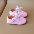 Baby Girl Leather Shoes Spring Autumn New Fashion Soft Comfortable Candy Color Princess Kids Dress Flats Ribbon Bow-knot Sweet