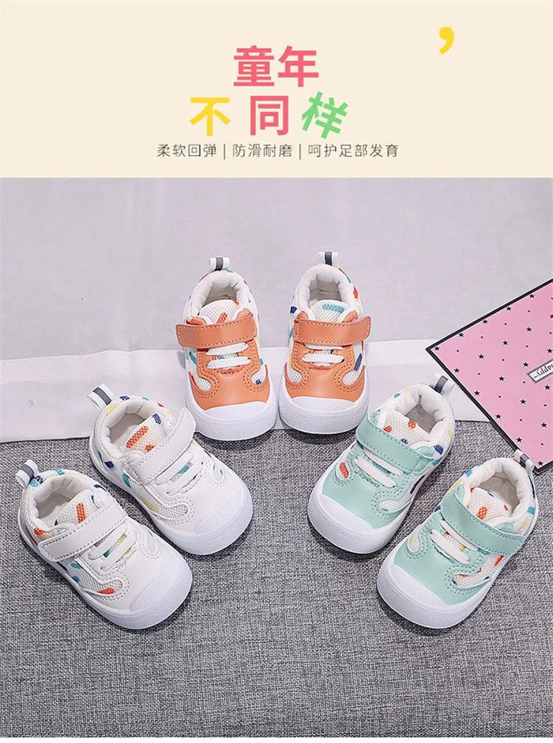 Baby Walking Shoes Spring Autumn Mesh Soft Soled Functional  Boys Girls 1-3 Year Sneakers For Kids Baby Girl