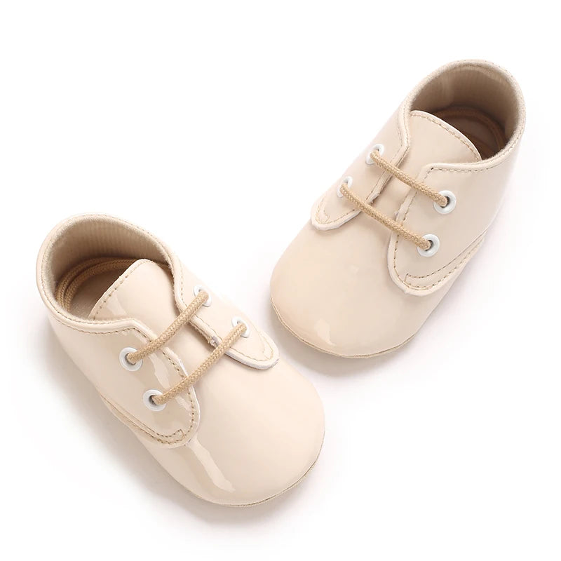 Baby Tie one's Shoes Sneakers Classical Sport Soft Sole PU Leather Shoes Solid color First Walker Newbor Baby Boy Girl Shoes