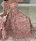 Customized Dresses for Mother and Daughter Elegant Shiny Lace Appliques Formal Party A-line Flower Girl Dress Princess  Kid