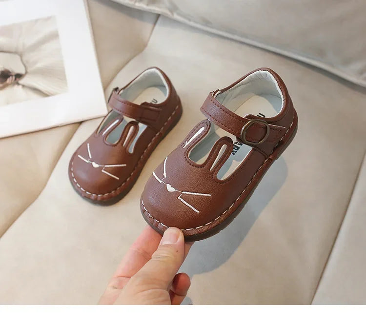 2025 Children Leather Shoes for Girls Spring Autumn New Fashion Korean Style Soft Bottom Anti-slippery Versatile Baby Shoes