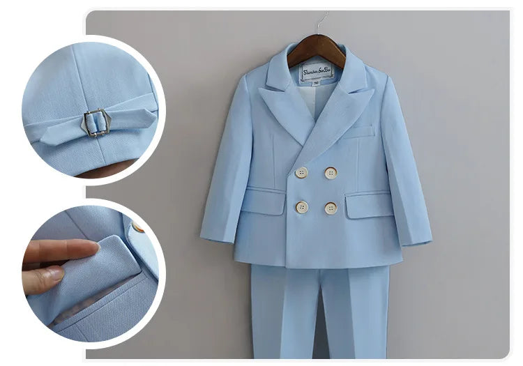 Traje de fotografía para niños Flower Boys, disfraz formal para bebés y niños, vestido para fiesta de cumpleaños o boda, esmoquin para actuaciones.