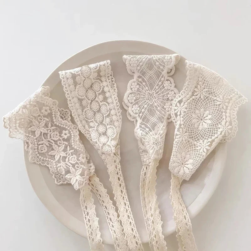 Baby Girl Lace Headbands Cute Flower Embroidered Hair Band Sweet Princess Headband Newborn Hair Accessories Photography Props