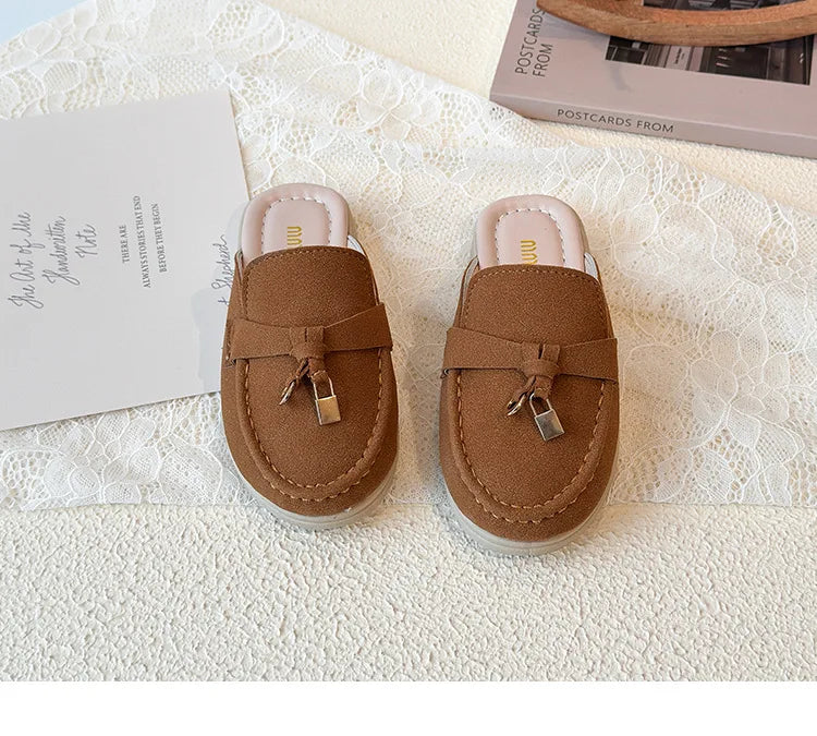 Children Leather Shoes for Girls Boys 2026 Spring Summer New Fashion Korean Style Soft Bottom Anti-slippery Versatile Loafers
