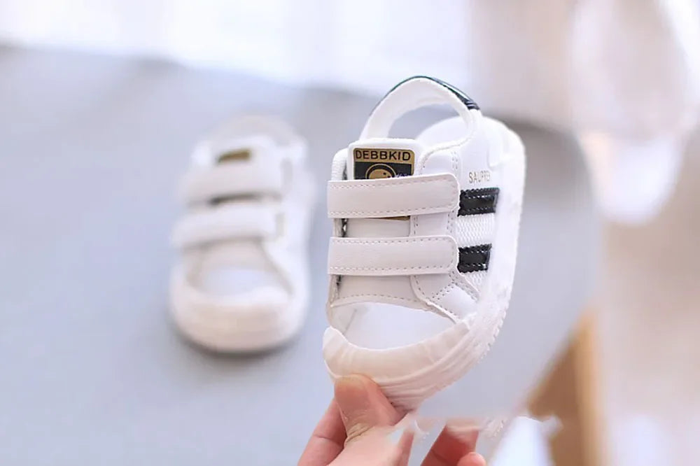 Fashion Baby Sandals Trendy Closed-Toe Sandals Children Toddler Walking Shoes Kids Outdoor Anti-Slip Soft and Comfortable Shoes