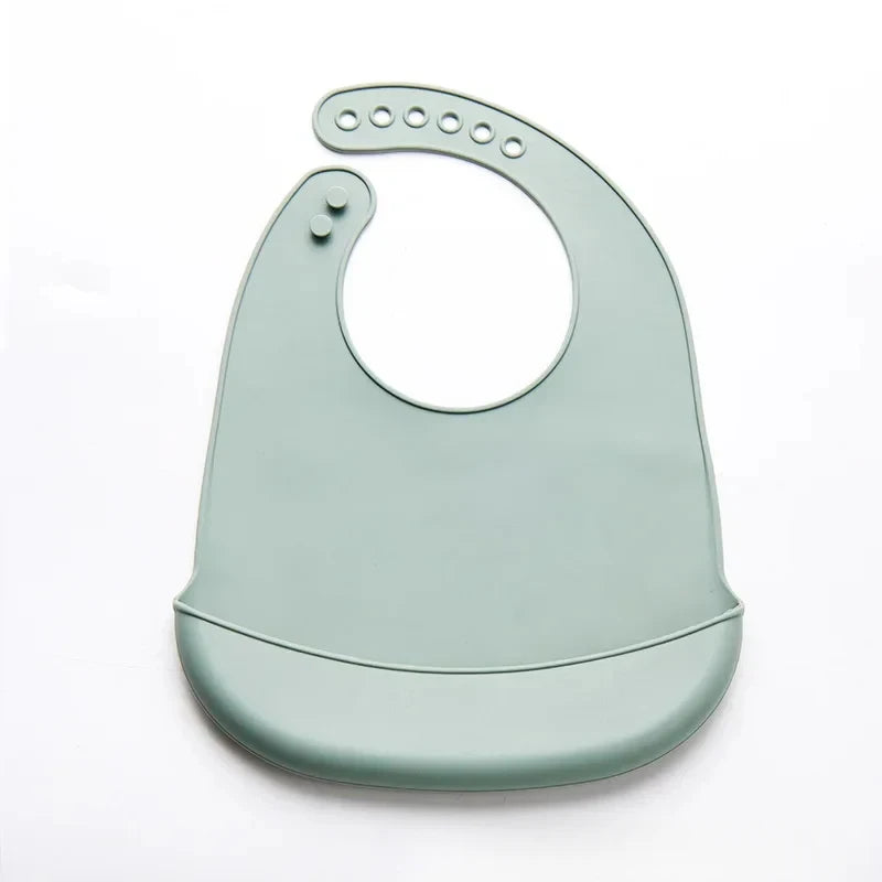 Baby Bib Adjustable Waterproof Bibs Babies Soft Edible Silicone Newborn Saliva Dripping Towel Drooling Children Scarf BPA Free