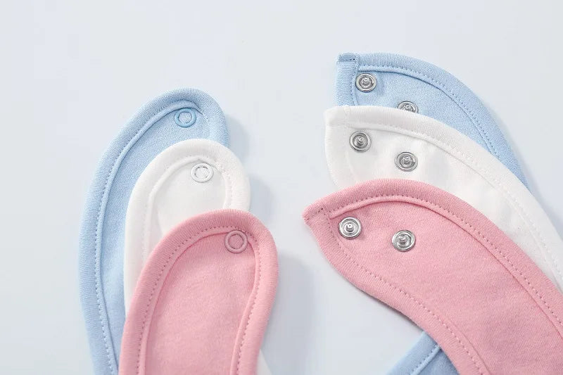 Baby Bibs Saliva Towel Stuff for Babies Solid Color Cotton Bib Boys Girls Burp Cloths Newborn Care Necessity Accessories Soft