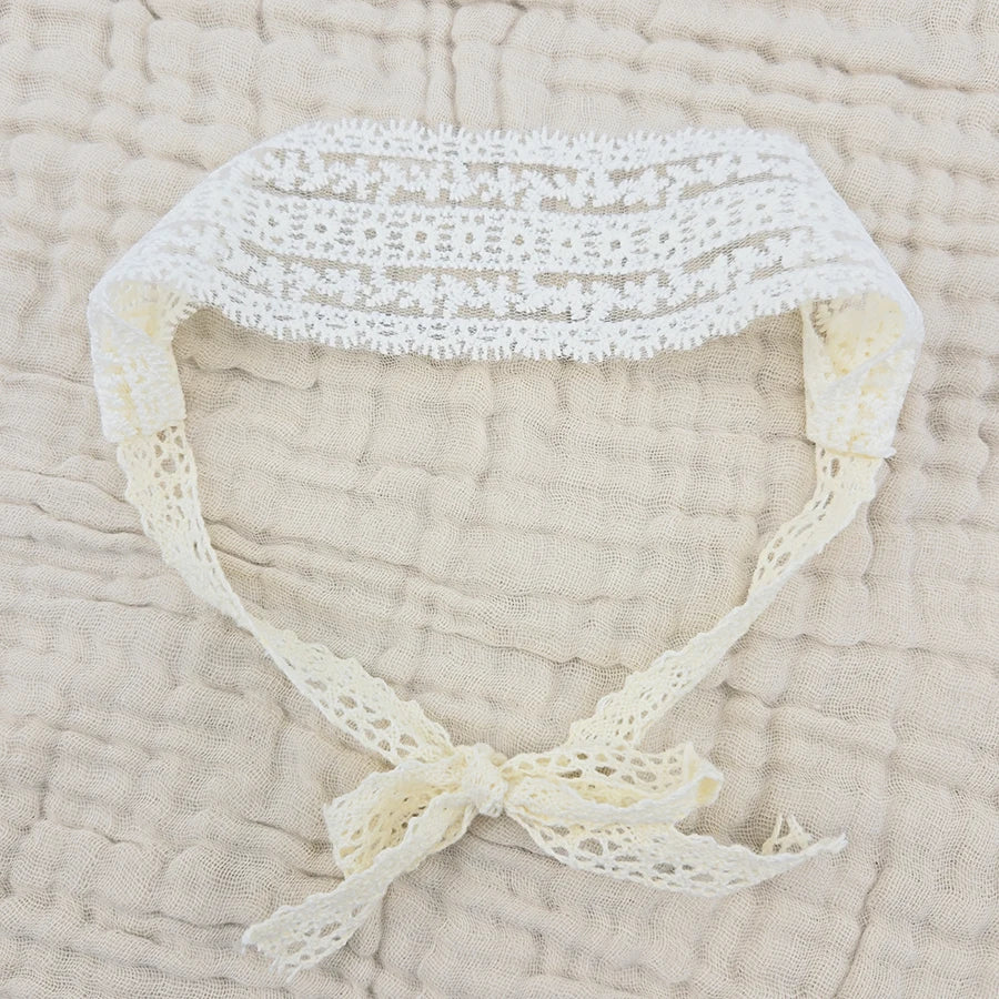 Ins Girls Hollow Headbands Baby Elastic Hair Band Newborn Lace White Floral Sweet Princess Hairband Photo Props Hair Accessories