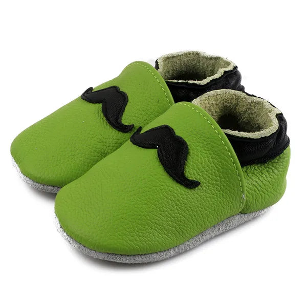 Genuine Leather Baby Shoes 0-24M Newborn Non-Slip Cartoon Toddlers Soft Sole Casual Prewalker Infant Classic First Walker