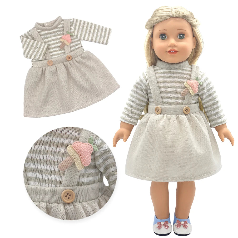 Baby Born Doll Outfits For 13-18 Inch Newborn Doll Cute Jumpers Rompers Suit+Shoes Doll Accessories Festival Birthday Gift