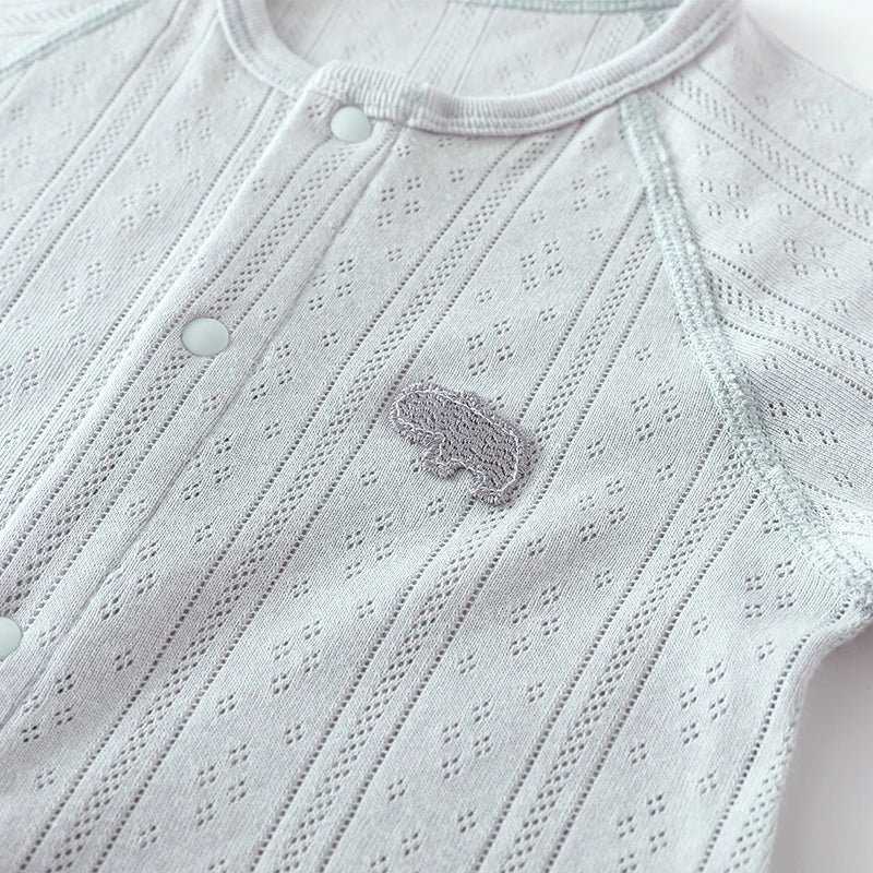 Ropa de bebé de verano fina con aire acondicionado, mono de manga larga, ropa de recién nacido, pijama de algodón puro, pelele, ropa de verano para bebé