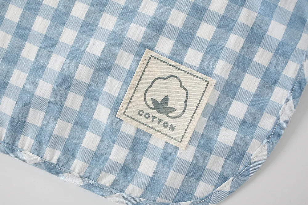 Peto de comida de verano para bebés, petos impermeables para niños y niñas, ropa de niños, delantal sin necesidad de lavar, petos de algodón a cuadros sin mangas