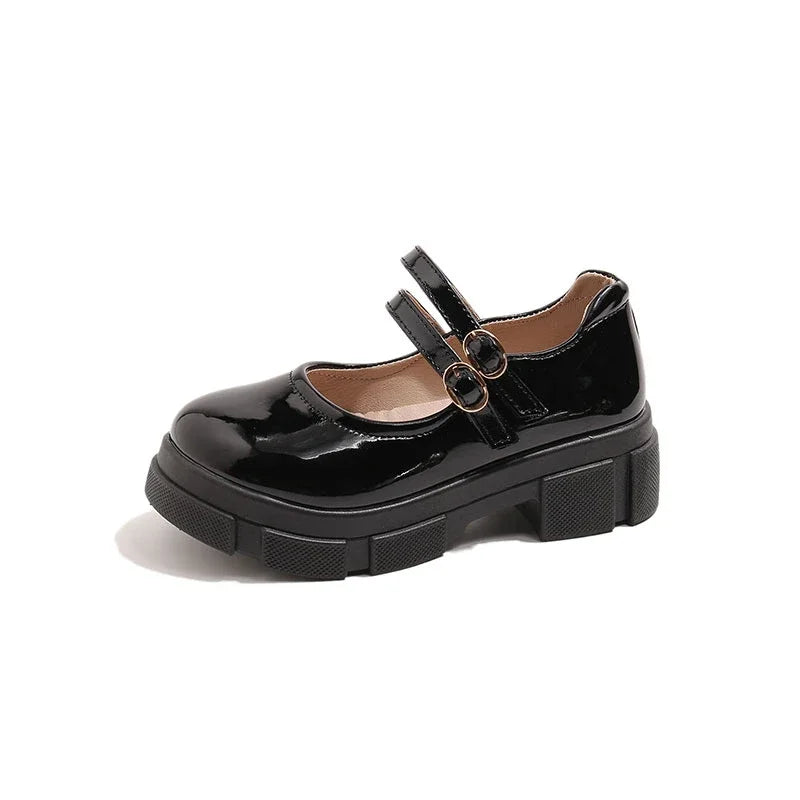 Children Leather Shoes for Girls 2025 Spring Autumn New Fashion Korean Style Soft Bottom Anti-slippery Versatile Mary Jane Shoes
