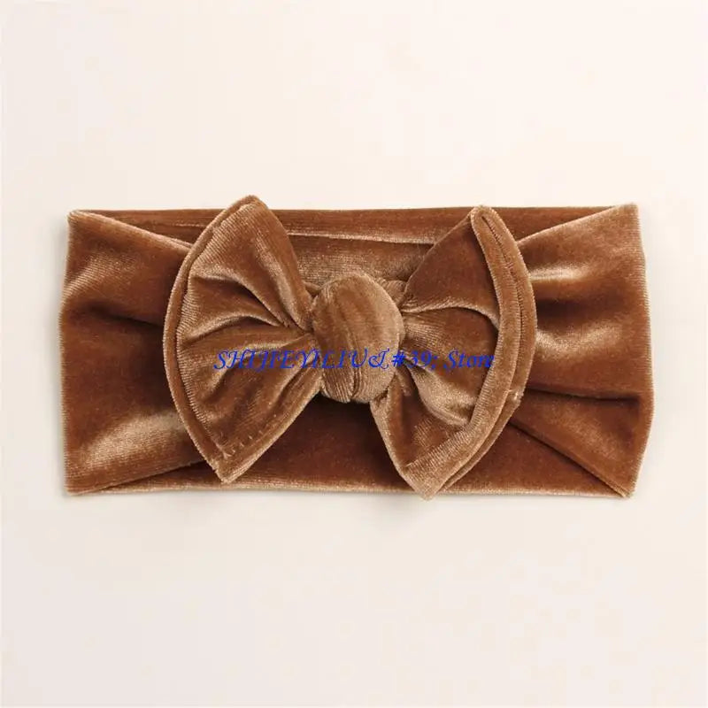 E21F Baby Headband Bows For Baby Girl Headbands Elastic Nylon Newborn Hair Turban