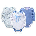 New Born Baby Boy Clothes Set 3 Pcs 0-3M Spring Cotton Boys Bodysuit Long Sleeve O-Neck Infant Clothing Jumpsuit