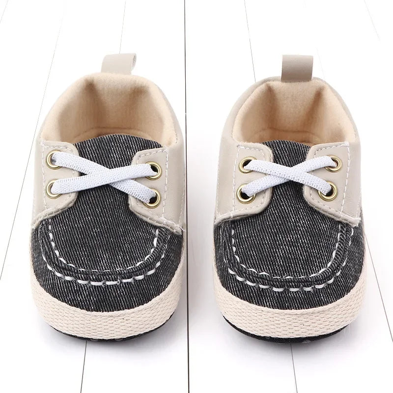 Zapatos de 0-18 meses para bebé niño/niña, zapatillas de tobillo con suela antideslizante, para recién nacidos, primeros pasos, mocasines para cuna