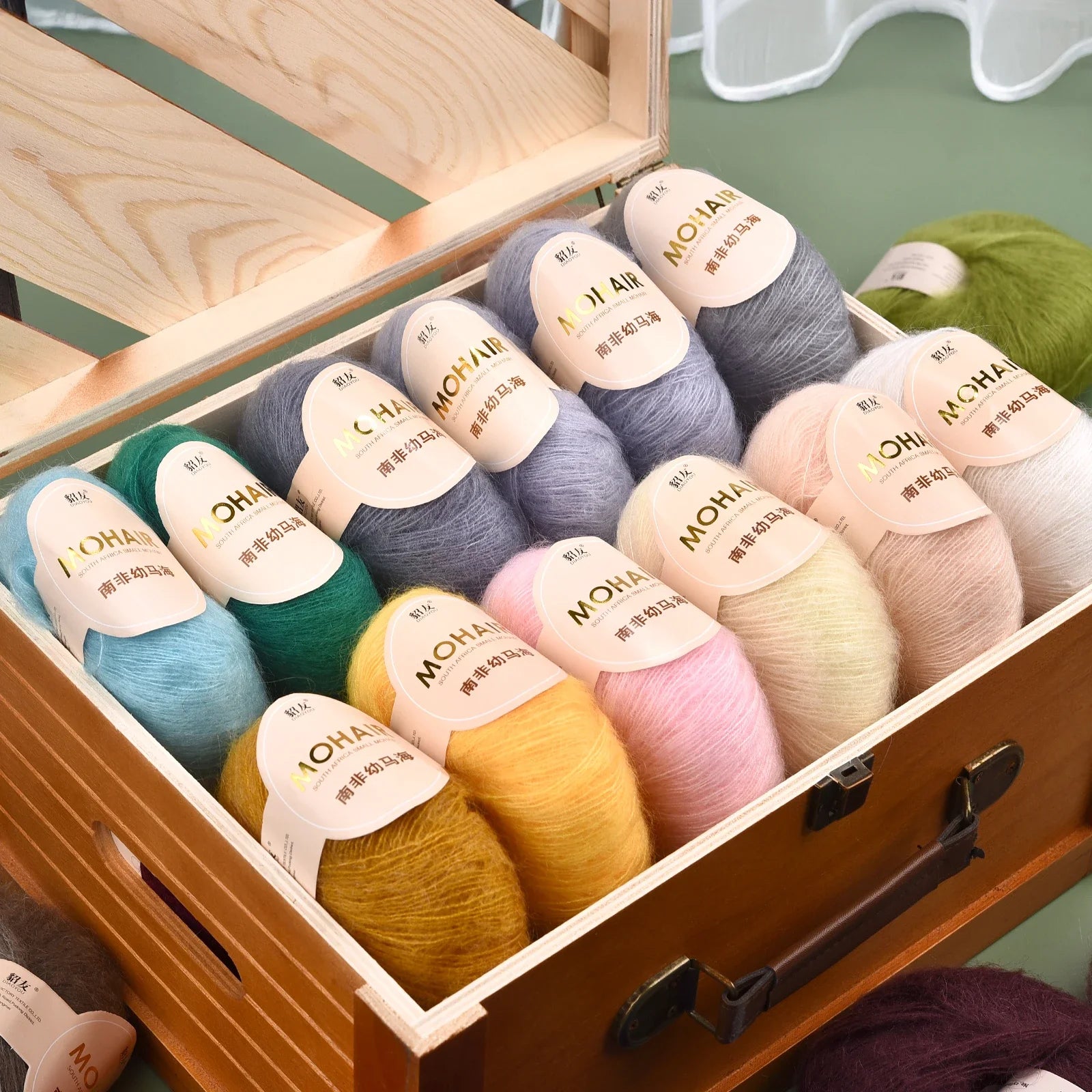 35 Farben 25g/Stück Mohairgarn Extra weiches warmes Babywoll-Häkelgarn zum Handstricken von Pullover, Schal, Tuch, DIY-Materialien