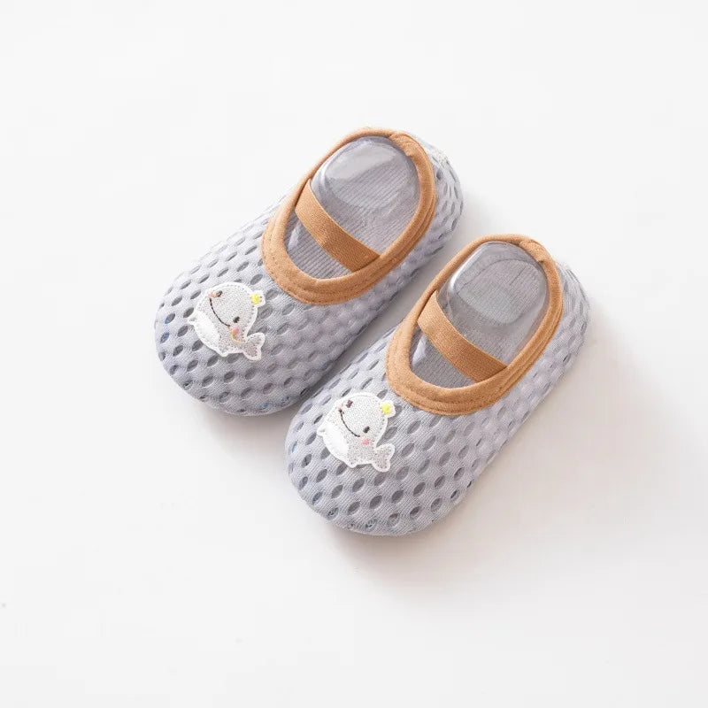 Spring Summer Newborn Baby Socks Shoes Cartoon Children Anti Drop Toddler Shoe Soft Sole Anti Slip Boys Girls Kids First Walkers