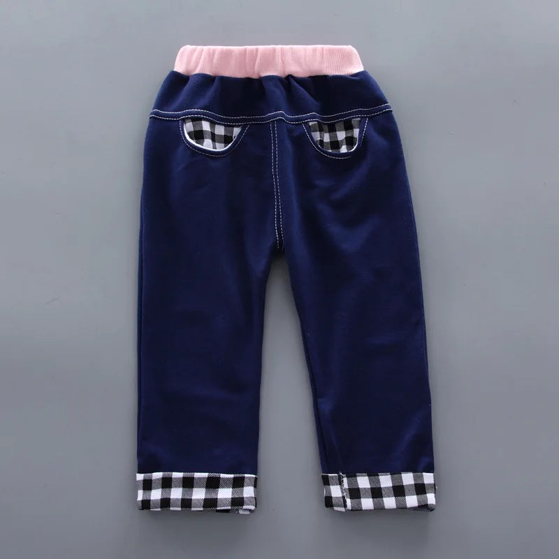 Children's Clothing Sets Bow Plaid Long Sleeve Top + Pants 2pcs Sets Toddler Girl Clothes Kids Boutique Clothes Baby Outfit Set