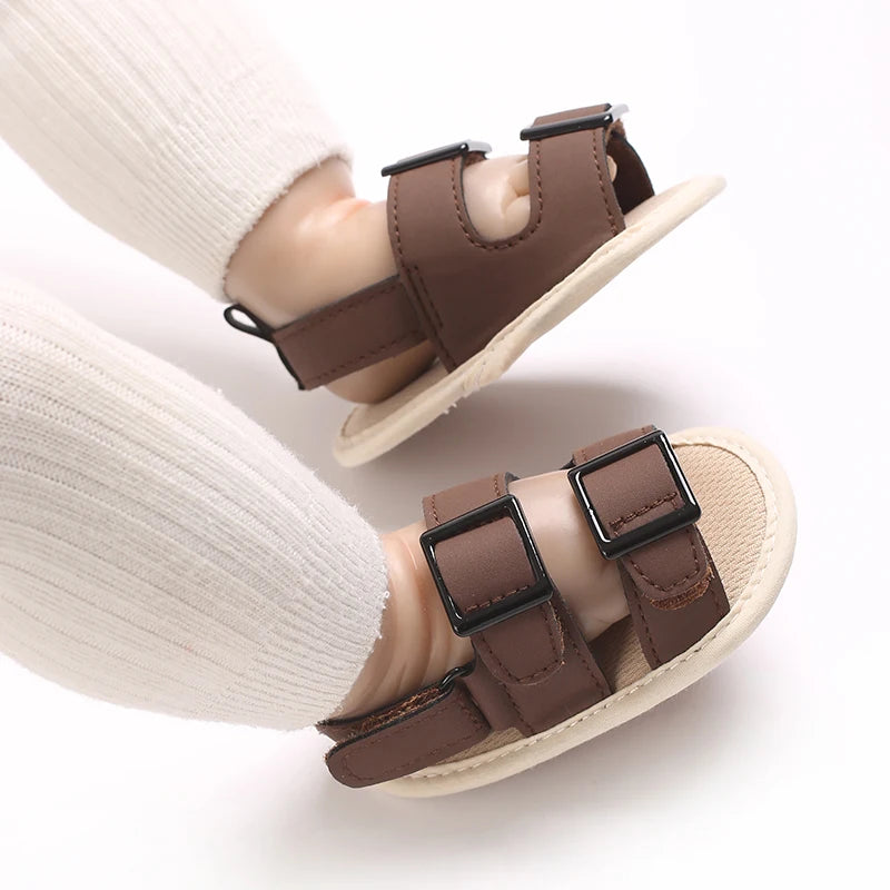 Baby Shoes Summer Collection For Boys Aged 0-1 Including Ankle Sandals and Baby Walking Shoes