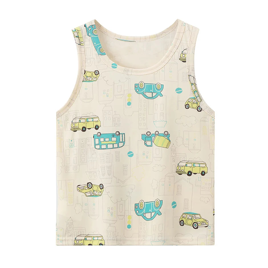 1/3/4 Piezas Chaleco Joker de Color Sólido Delgado para Niños Cuatro Estaciones Camisa de Fondo Suelta y Cómoda para Niño Camiseta Dulce y Encantadora para Niña