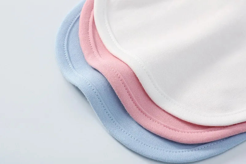 Baby Bibs Saliva Towel Stuff for Babies Solid Color Cotton Bib Boys Girls Burp Cloths Newborn Care Necessity Accessories Soft