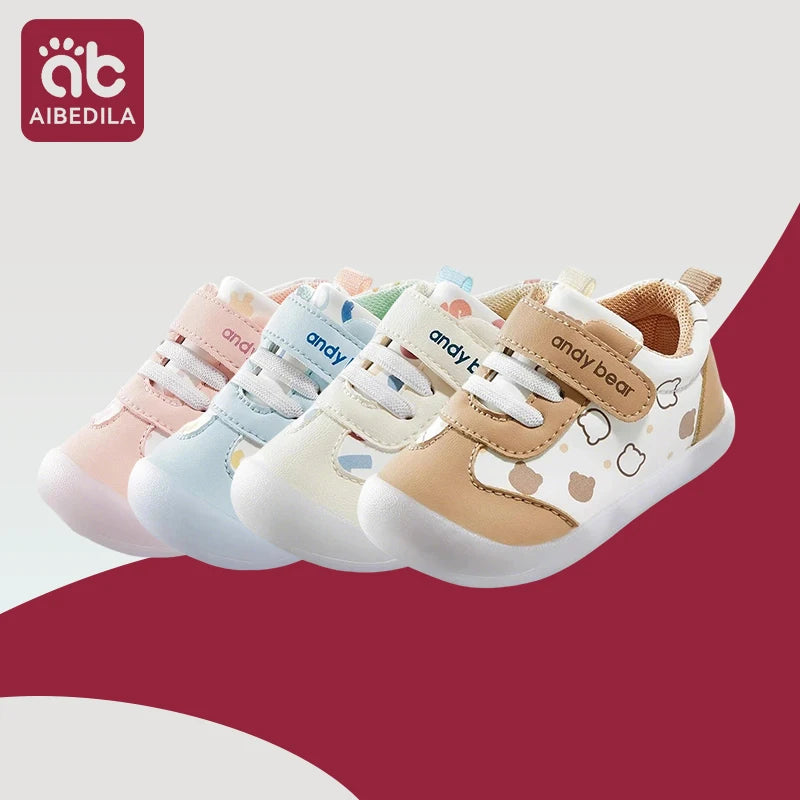 Baby Boys Girls Stars Leather Toddler Shoes Waterproof Rubber Soles Non-slip Indoor Outdoor Casual Sneakers
