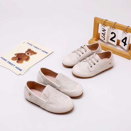 AS Kids Shoes Children Shoes Baby Boys Leather Loafers Toddler Slip On Princess Flats Girls Fashion Oxford Platform Mary Jane