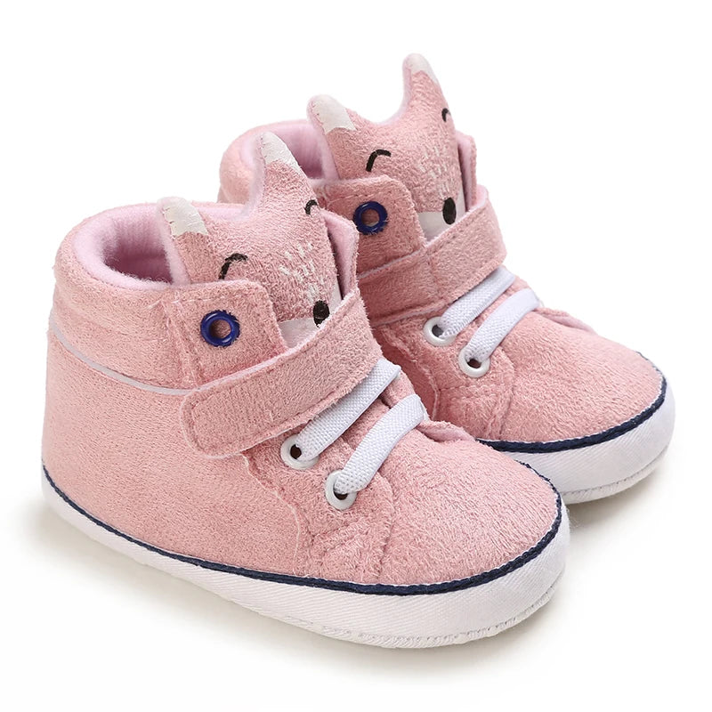 Cartoon Baby Sneakers Baby Boys Girls Canvas Shoes Non-slip Non-slip soft sole Comfortable Soft Unisex Baby Shoes 0-18M